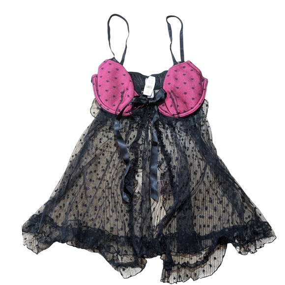 Vintage Victoria's Secret Sexy Little Things Babydoll 34D Y2K 2000s Coquette NWT - Picture 10 of 11